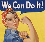 Rosie the Riveter We Can Do It poster J Howard Miller circa 1942 1943 World War II