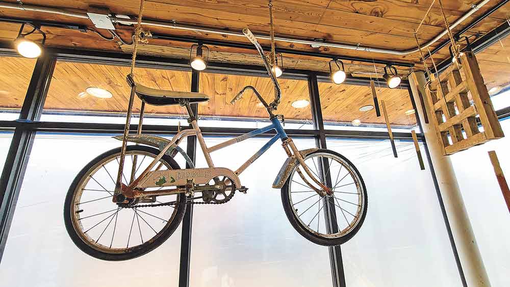 This bicycle was originally sold in Glover’s Hardware, the original store on the site.